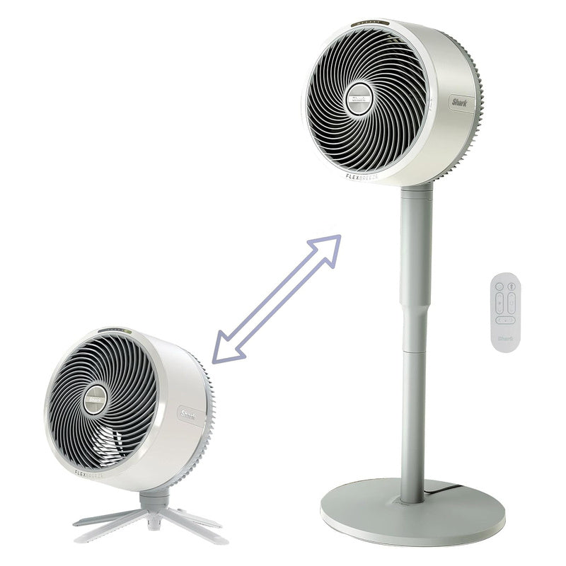 Shark R-UH205 FlexBreeze Indoor & Outdoor Fan with Pedestal & Tabletop, Portable, Remote, Quiet, Corded & Cordless, White - Certified Refurbished