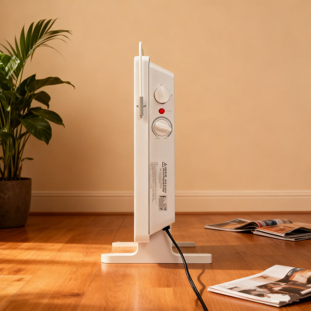 Convection Space Heater 1500W, Whole Room Heater with Wall & Floor Mount, 3 Heat Settings & Adjustable Thermostat, for Home Office, White