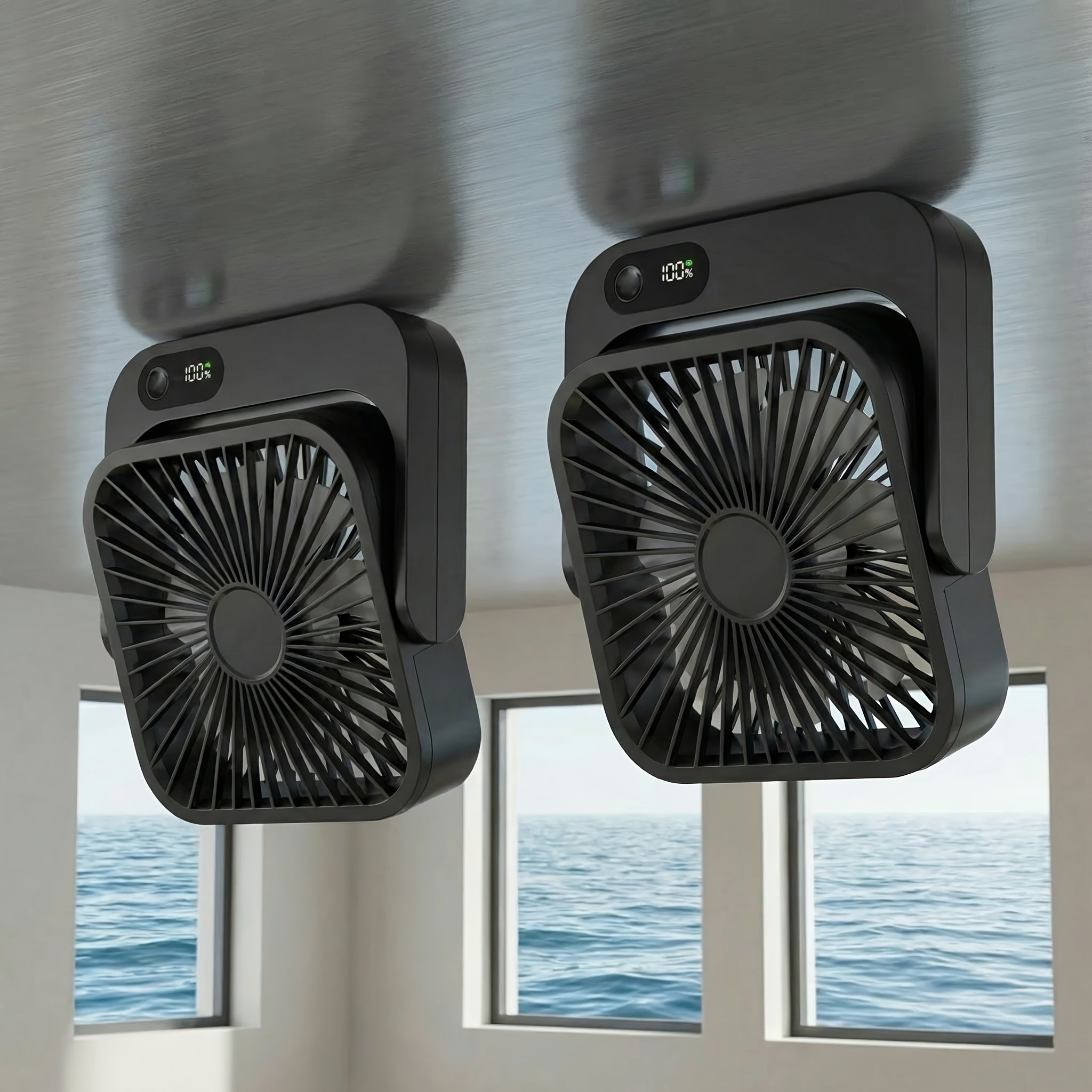 2 Pack Cruise Ship Approved Magnetic Fan 5000mAh Rechargeable & Plug-In, 5-Speed Adjustable, Quiet Operation, 5-12 Hour Battery Life, Travel & Cruise Essentials 2026