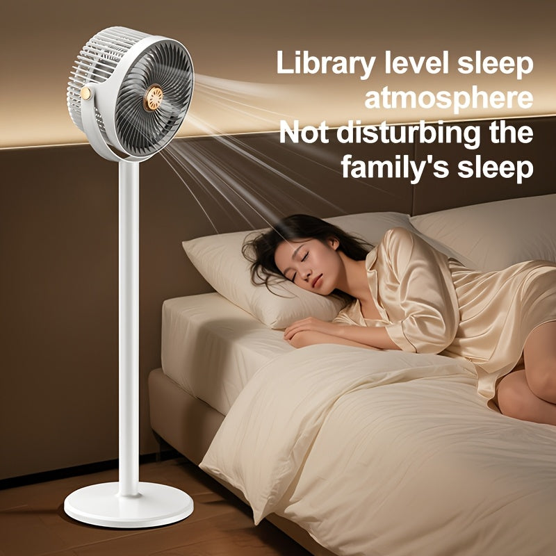 Adjustable Height Fan, 5 Speed Settings, Type-C Charging Port Lithium Battery Powered, Air Circulation Device, Modern Fan USB Charging Port