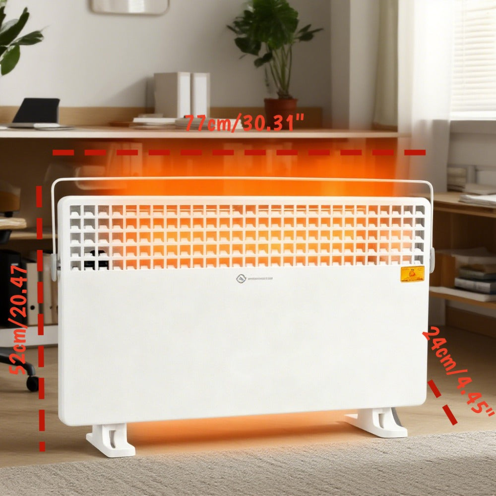 Convection Space Heater 1500W, Whole Room Heater with Wall & Floor Mount, 3 Heat Settings & Adjustable Thermostat, for Home Office, White