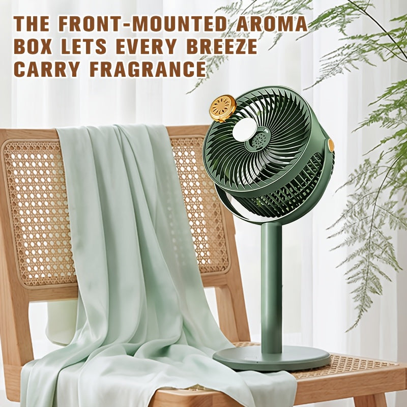 Multi-functional Fan, 2-in-1 Portable Fan, USB Rechargeable Mobile Fan, 360° Up And Down Adjustment, 5-speed Wind Adjustment, 4 Adjustable Heights, Camping Fan, Suitable for Bedroom, Outdoors, Picnic, Party, Office Back-to-school Season Holiday Gifts