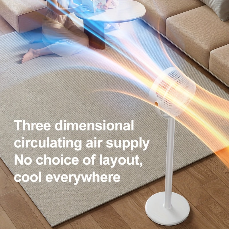 Adjustable Height Fan, 5 Speed Settings, Type-C Charging Port Lithium Battery Powered, Air Circulation Device, Modern Fan USB Charging Port