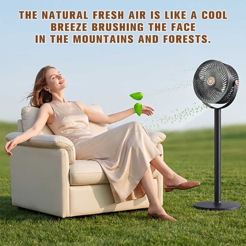 Multi-functional Fan, 2-in-1 Portable Fan, USB Rechargeable Mobile Fan, 360° Up And Down Adjustment, 5-speed Wind Adjustment, 4 Adjustable Heights, Camping Fan, Suitable for Bedroom, Outdoors, Picnic, Party, Office Back-to-school Season Holiday Gifts