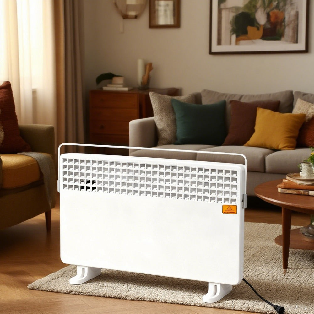 Convection Space Heater 1500W, Whole Room Heater with Wall & Floor Mount, 3 Heat Settings & Adjustable Thermostat, for Home Office, White