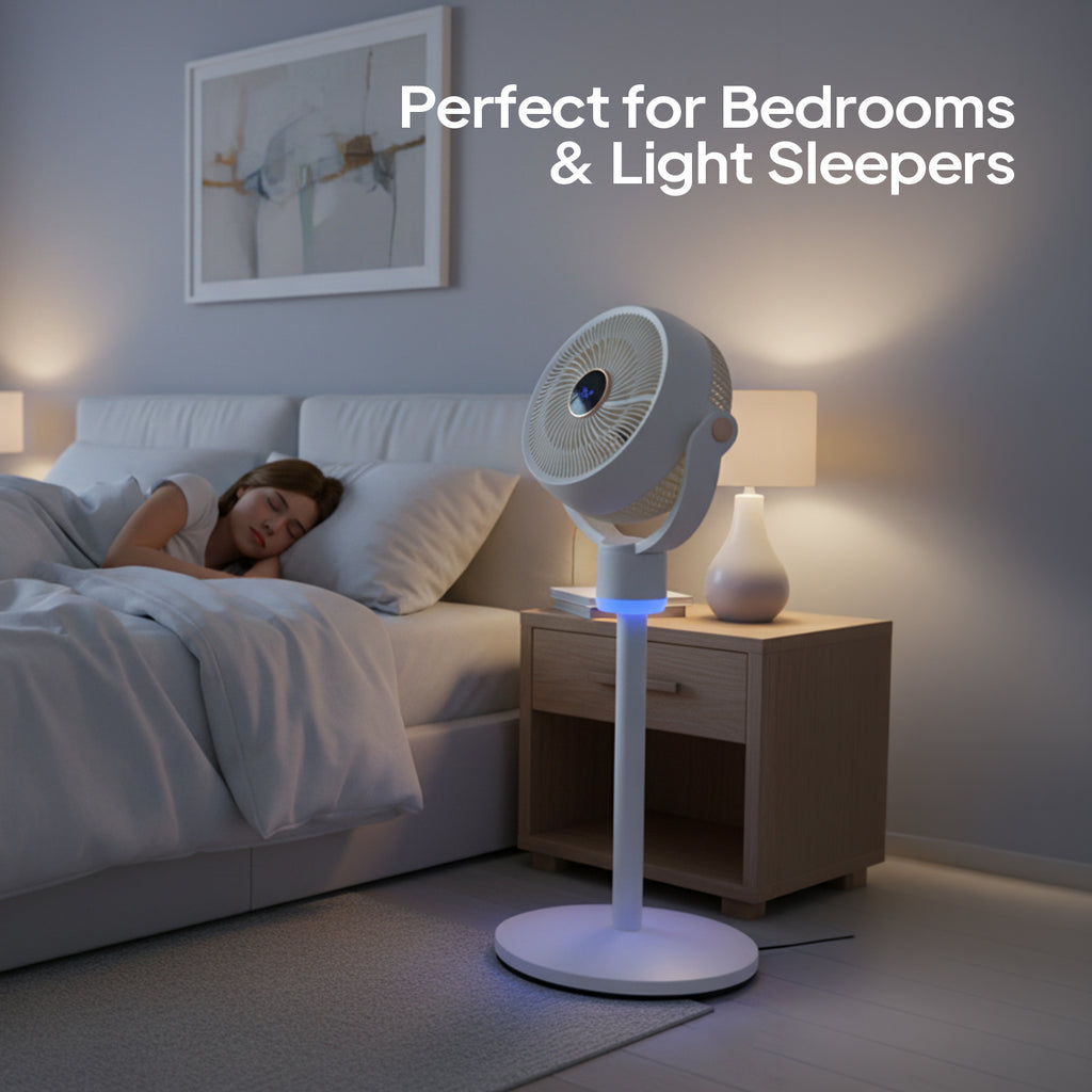 40'' Standing Fan for Bedroom, 120°+90°Omni-Directional Oscillating Fan, 3-In-1 Pedestal & Tabletop Fan with 3 Speeds, 12H Timer, Adjustable Height, Air Circulator Fan